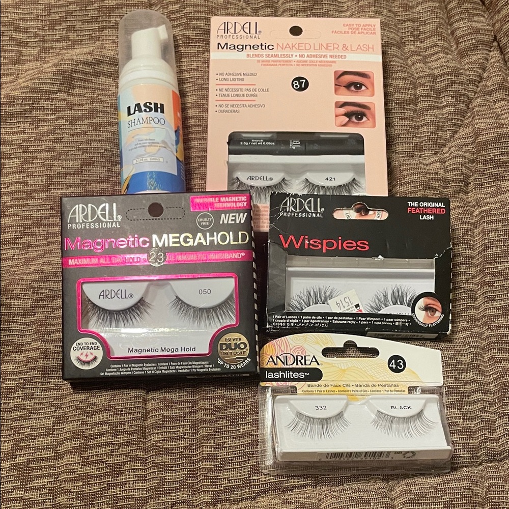 Ardell & Andrea Black Lash Bundle – Magnetic Mega Hold, Wispies & Lashlites